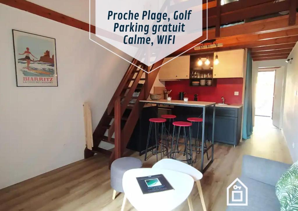 Bidarteko Paradisua proche plage, golf, parking